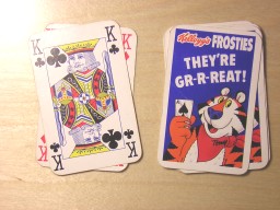 Now the king of clubs is face up on top of the other face up cards